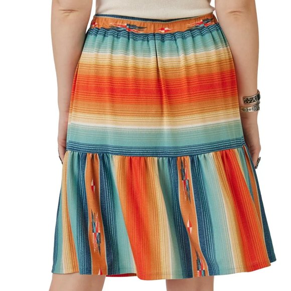NWT Double D Ranch Pony Show Skirt Bohemian Boho Western Colorful Midi - Picture 3 of 6